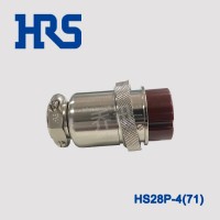 HS28P-4(71)广濑HS系列4PIN镀镍圆形连接器